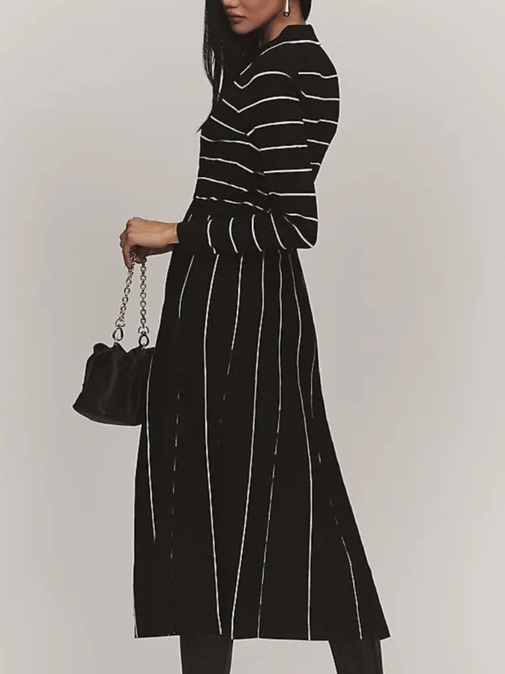 NWT Anthropologie size L long sleeve A-line midi dress by Siempre x - Picture 3 of 13